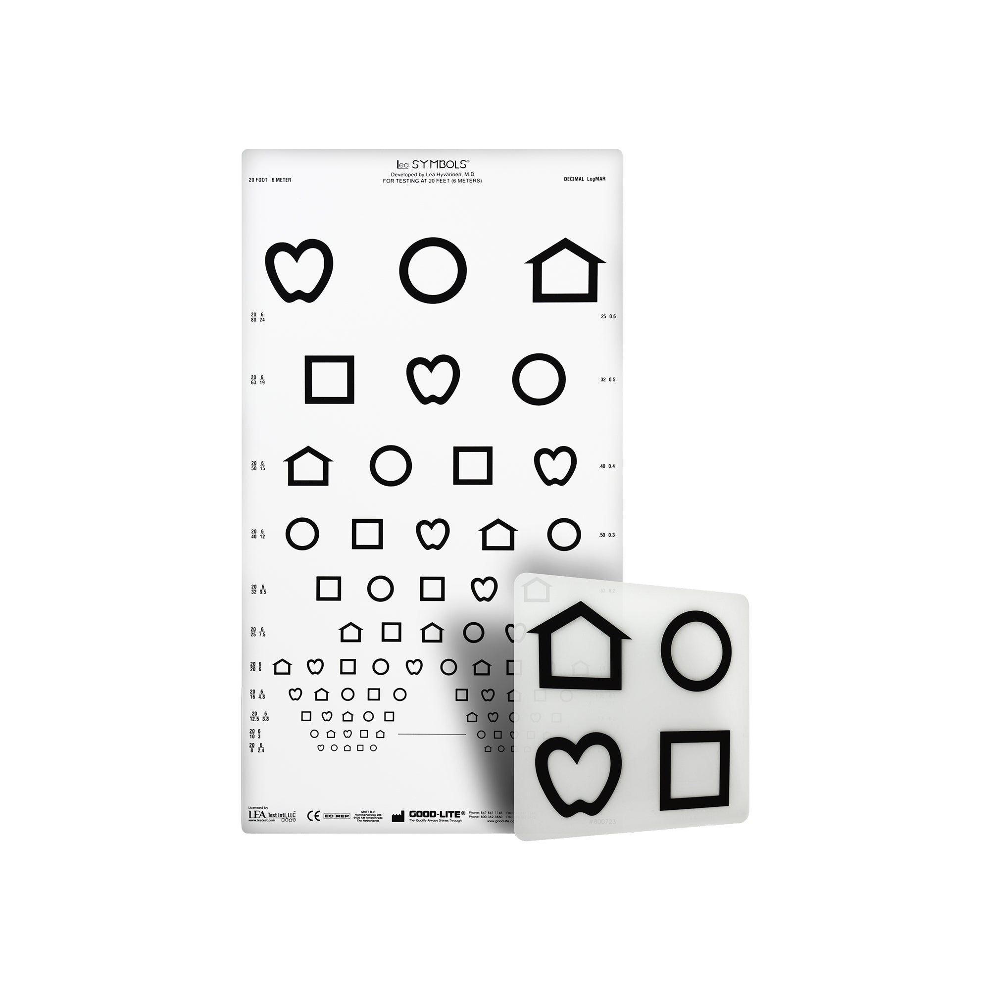 Good-Lite Co LEA SYMBOLS® Proportional Distance ESV1018™ Chart - Set LEA SYMBOLS® Proportional Distance ESV1018™ Chart