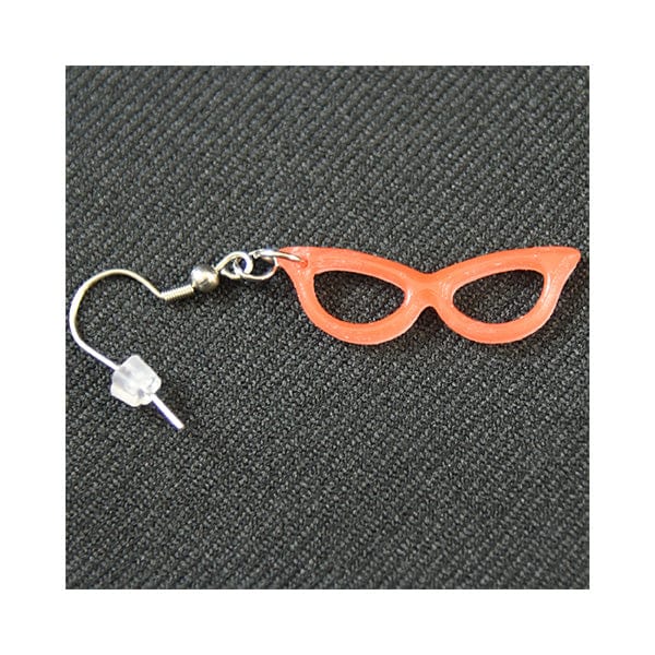 Good-Lite Co Orange Cat Eye Glasses Earrings