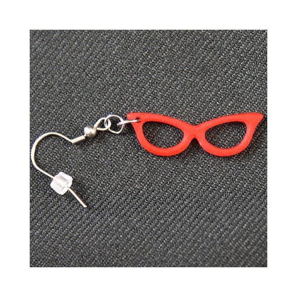 Good-Lite Co Red Cat Eye Glasses Earrings