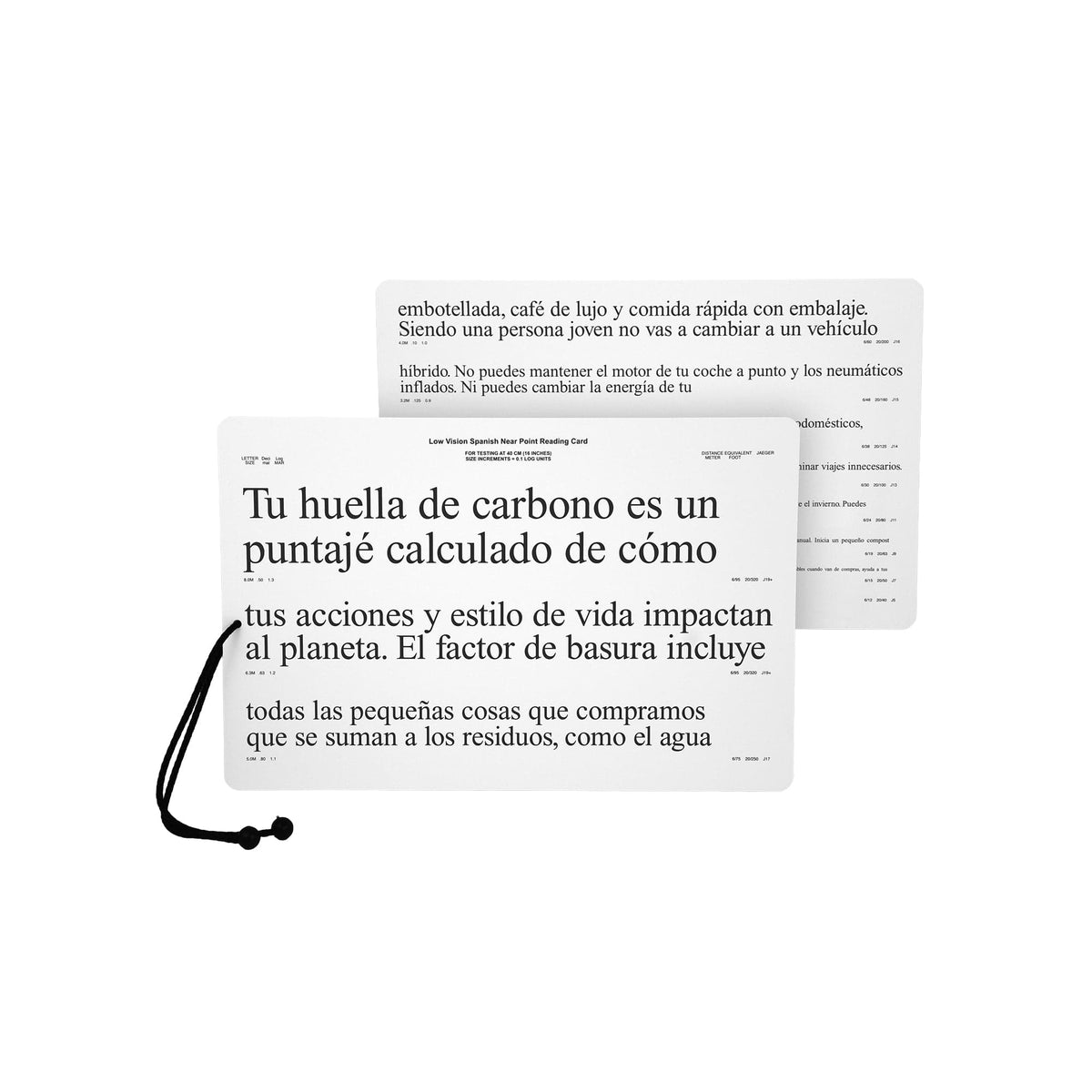 Spanish Low Vision Card Continuous Text | Good-Lite – Good-Lite Co