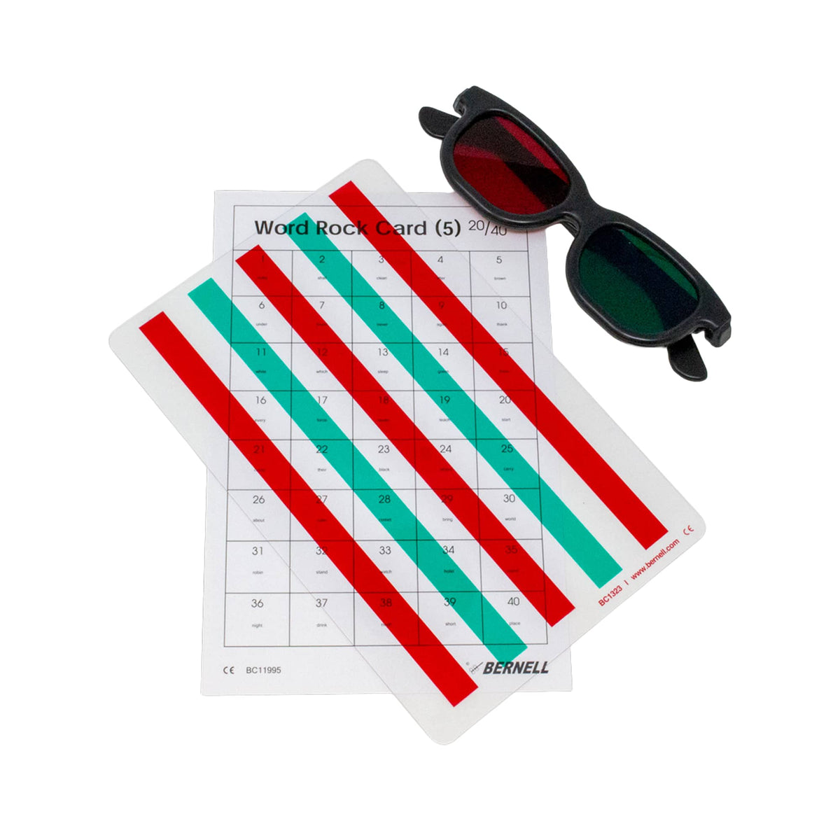 Good-Lite Therapeutic Aids Bernell Accommodative Rock Cards Kit for Vision Therapy, 15 Cards