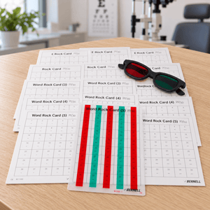 Good-Lite Therapeutic Aids Bernell Accommodative Rock Cards Kit for Vision Therapy, 15 Cards