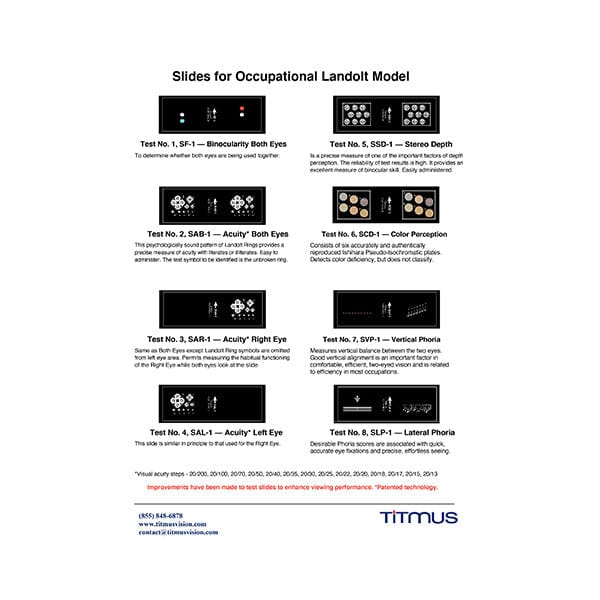 Good-Lite Co Titmus V4 Aeromedical Testing Model - Occupational Landolt Slides Titmus V4 Aeromedical Testing Model