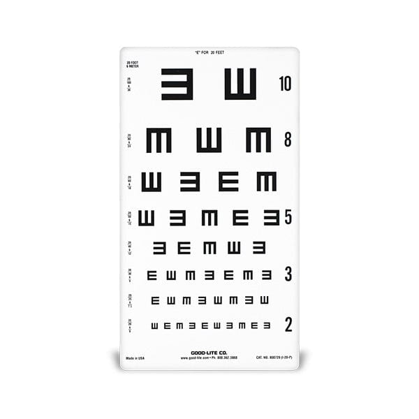 Good-Lite Co Tumbling E Linear-spaced Distance ESV1018™ Chart