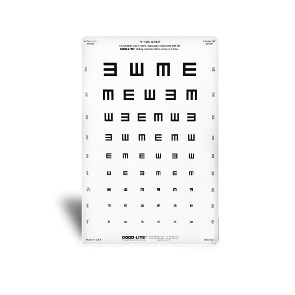 Good-Lite Co Tumbling E Wide-Spaced Distance ESV1200™ and ESV1500™ Chart