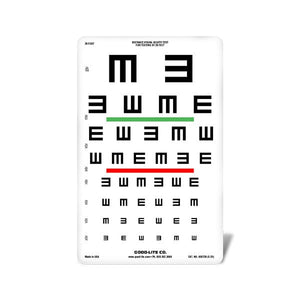 Good-Lite Co Tumbling E Wide-Spaced Distance ESV1200™ and ESV1500™ Chart