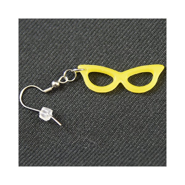 Good-Lite Co Yellow Cat Eye Glasses Earrings