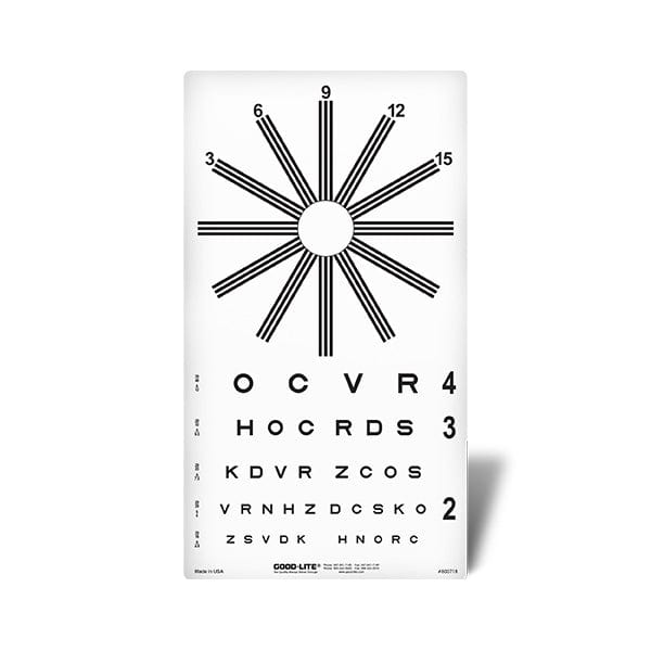 Good-Lite Combination Sloan Letter & Astigmatic Wheel Chart