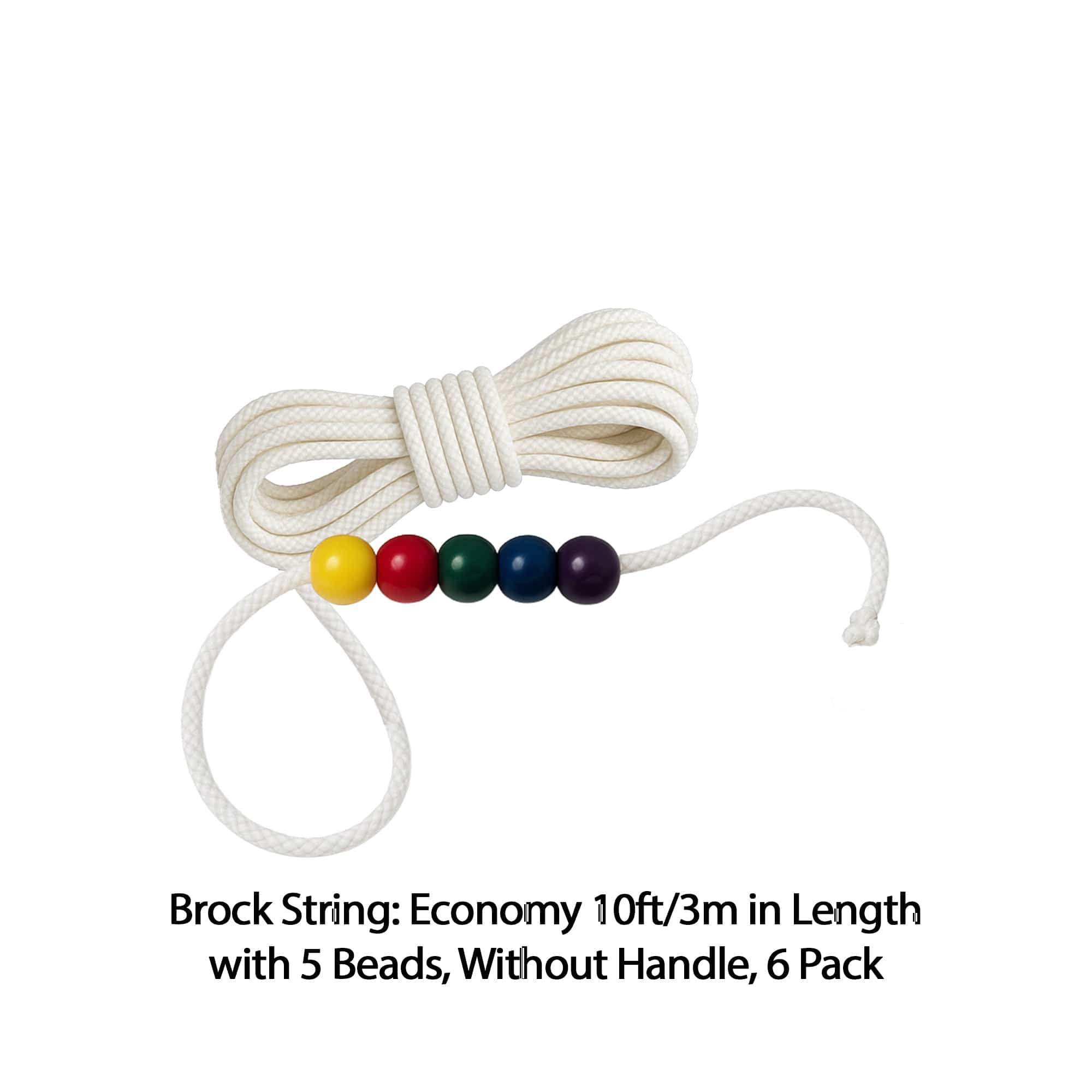 Good-Lite Diagnostic Aids Brock String: Economy 10ft/3m in Length with 5 Beads, Without Handle, 6 Pack Brock String: Economy 10ft/3m in Length with 5 Beads, Without Handle, Pack