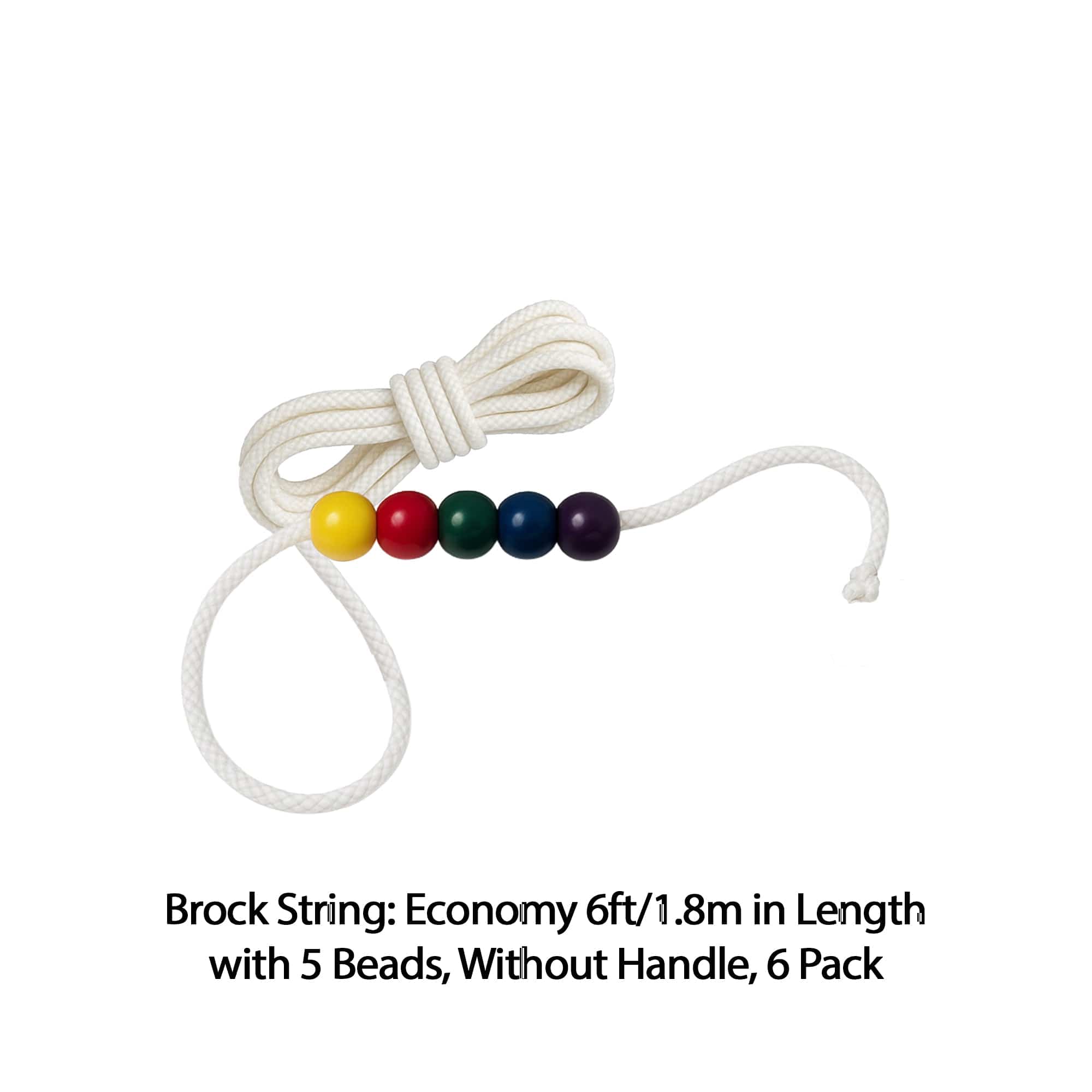 Good-Lite Diagnostic Aids Brock String: Economy 6ft/1.8m in Length with 5 Beads, Without Handle, 6 Pack Brock String: Economy 6ft/1.8m in Length with 5 Beads, Without Handle, Pack