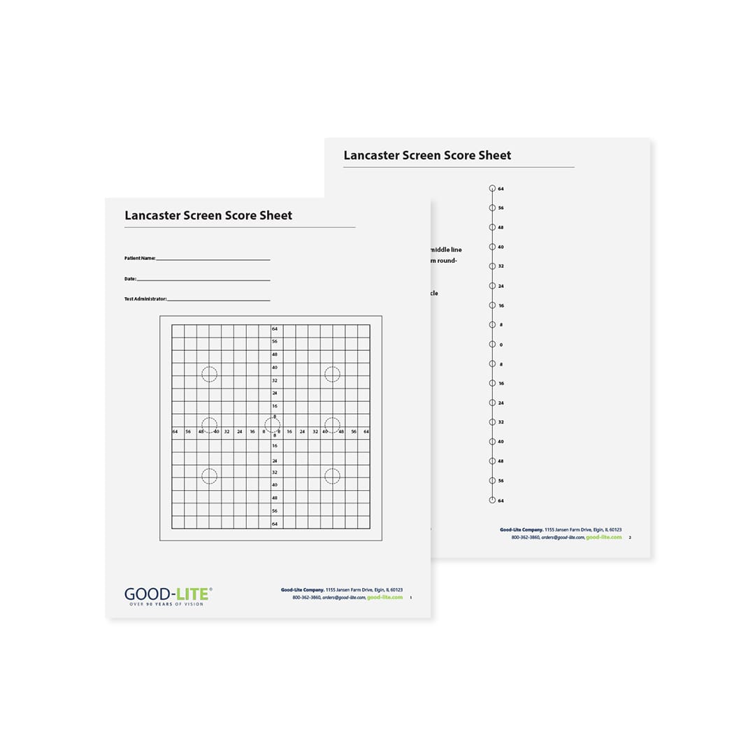Good-Lite Diagnostic Aids Lancaster Test: Score Sheet, Pad of 50 Good-Lite Lancaster Test Kit & Components for Eye Alignment Testing