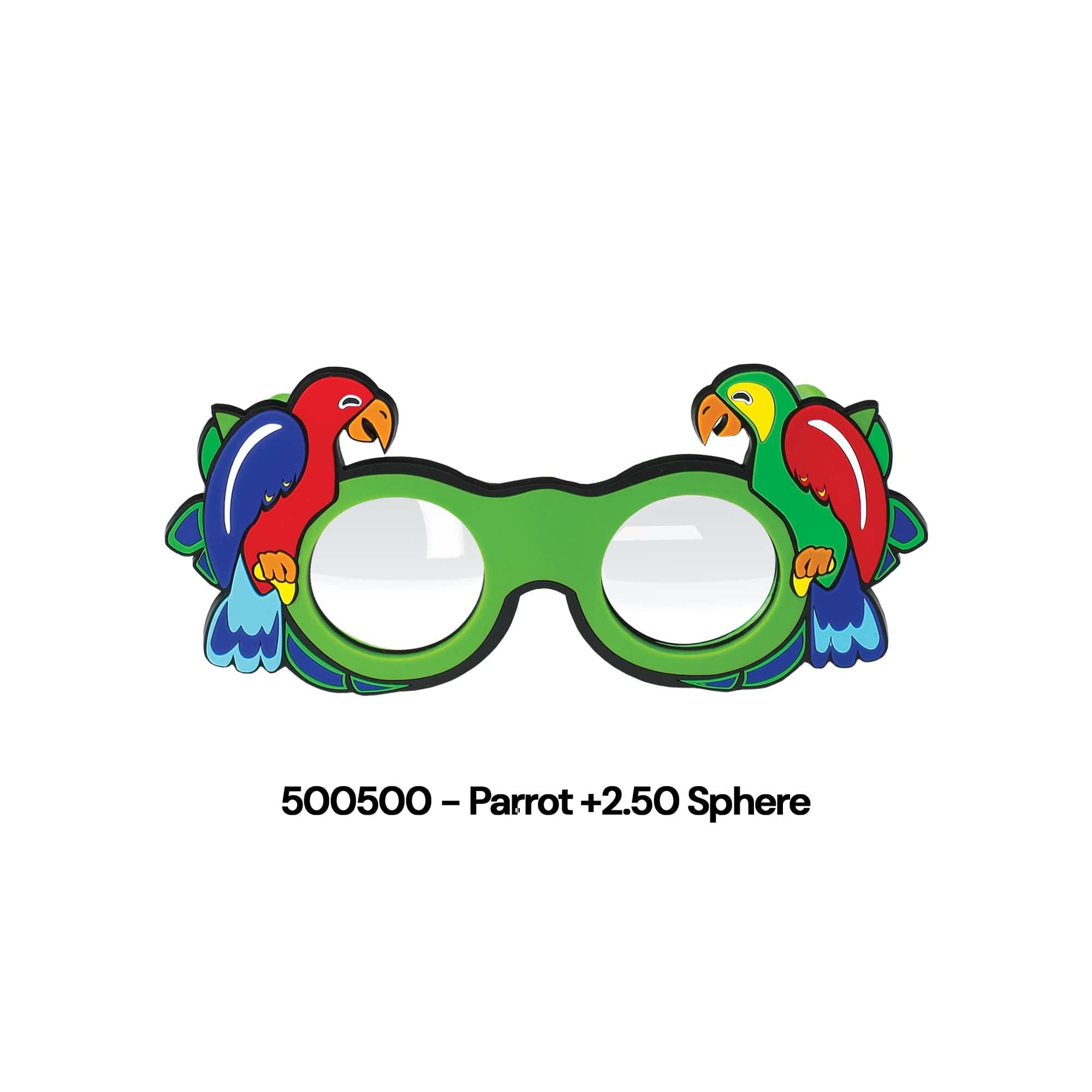 Good-Lite Diagnostic Aids Trial Frame: Hyperopia - Plus Lenses - Parrot +2.50 Sphere Trial Frame: Hyperopia - Plus Lenses - Parrot