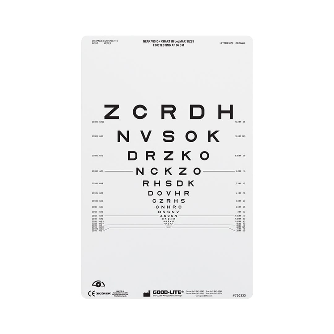 Good-Lite ETDRS 2000 Series - ESV1200™ and ESC1500™ - Chart R - 66cm (previously 756333)