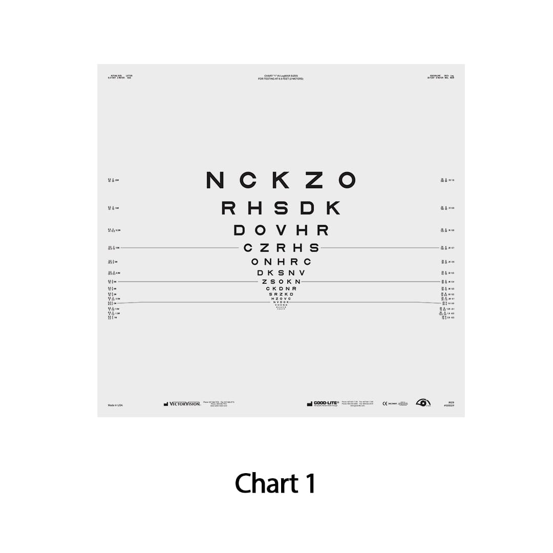 Good-Lite ETDRS Original Series - ESV3000™ and ESC2000™ - Sloan Letter - Chart 1 - 2m (previously 500039) ETDRS Original Series - ESV3000™ and ESC2000™ - Sloan Letter 2m