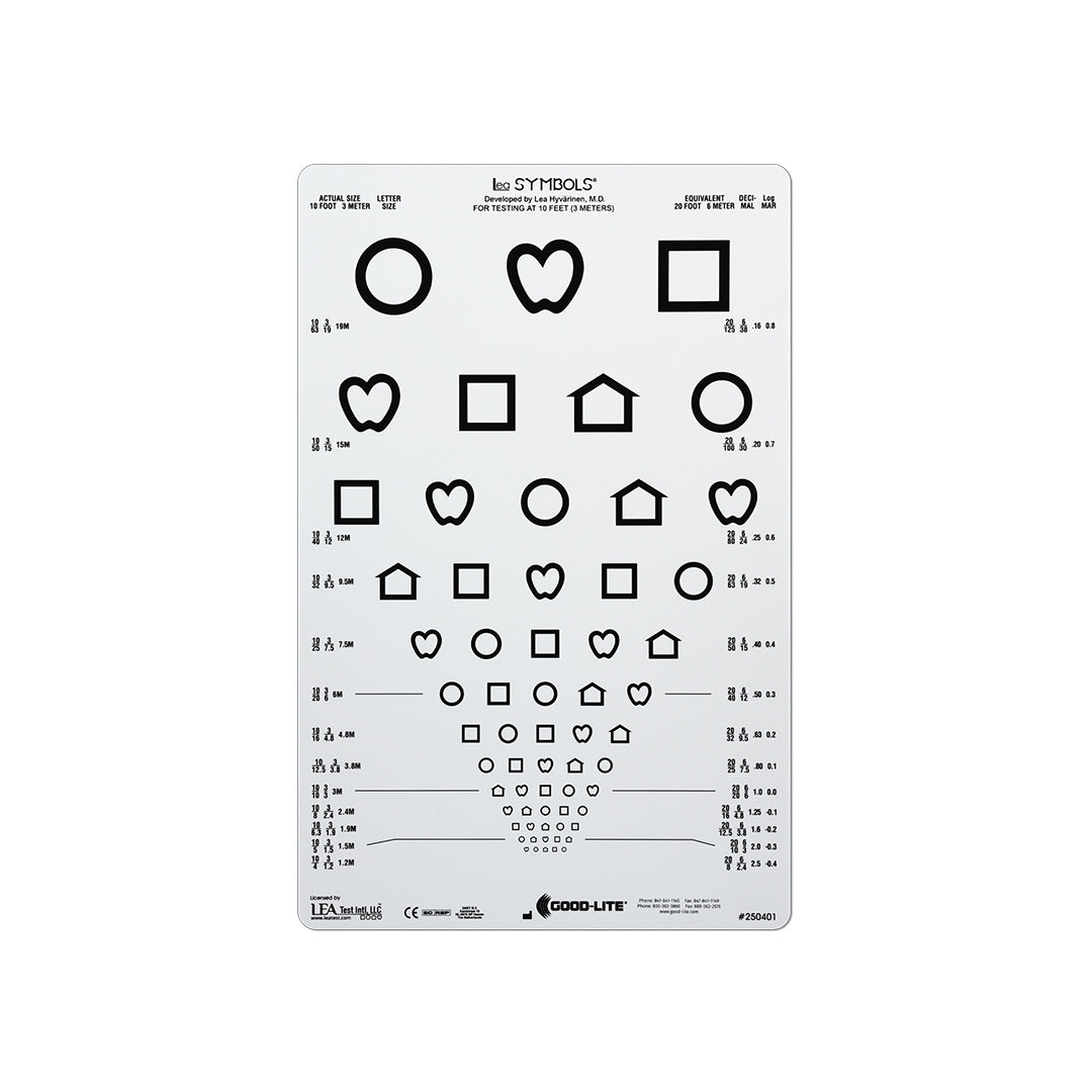 Good-Lite Eye Charts LEA Symbols® 13-Line Translucent Distance Chart LEA Symbols® 13-Line Translucent Distance Chart Set