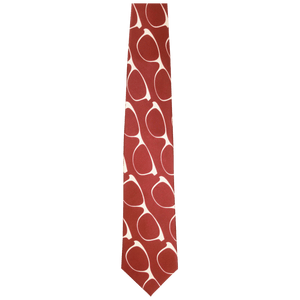 Good-Lite Eyeglasses on Rusty Red Background Necktie