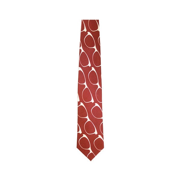 Good-Lite Eyeglasses on Rusty Red Background Necktie