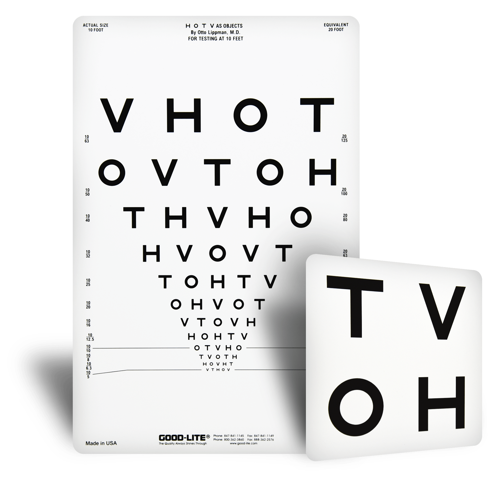 Good-Lite HOTV Proportional Spaced Translucent Chart