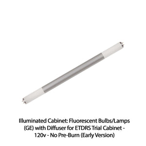 Good-Lite Illuminated Cabinet Accessories Illuminated Cabinet: Fluorescent Bulbs/Lamps (GE) with Diffuser for ETDRS® Trial Cabinet - 120v - No Pre-Burn (Early Version) Illuminated Cabinet: Fluorescent Bulbs/Lamps (GE) with Diffuser for ETDRS® Trial Cabinet - 120v