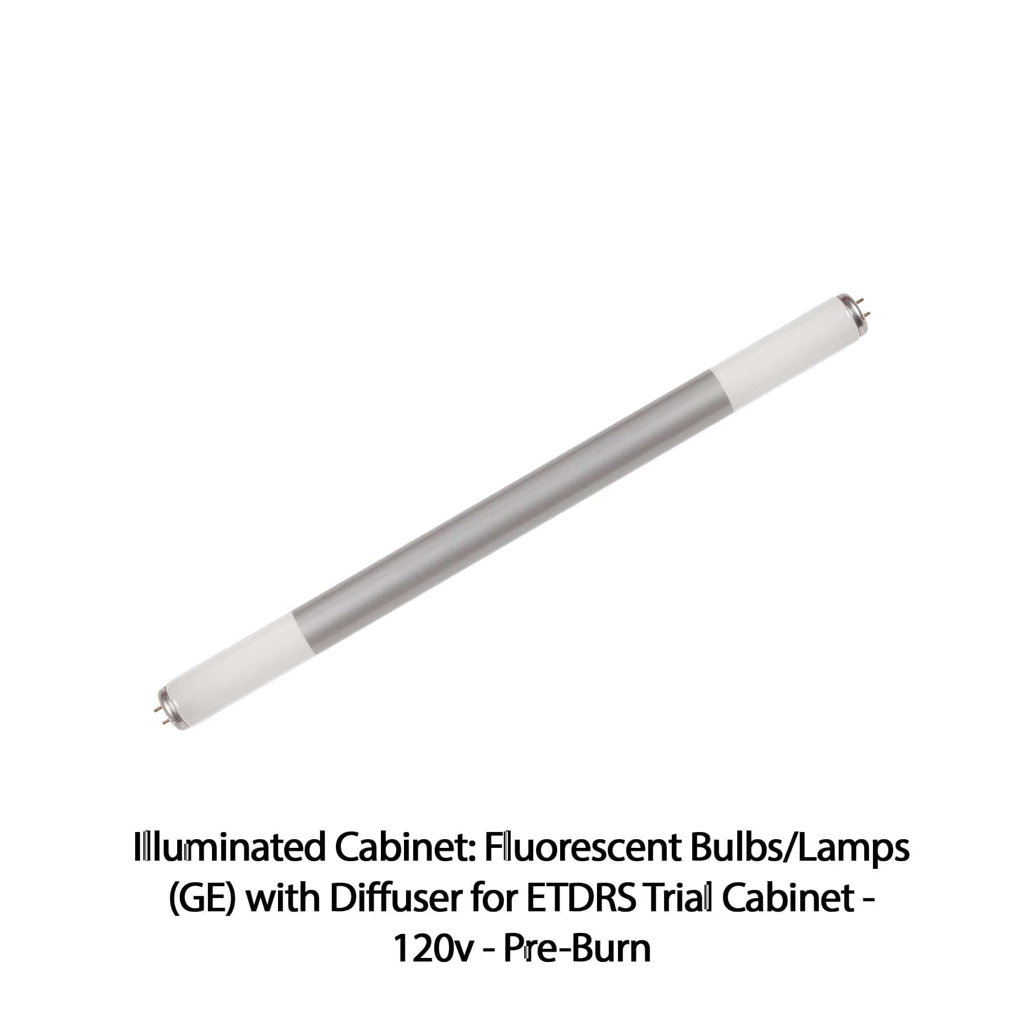 Good-Lite Illuminated Cabinet Accessories Illuminated Cabinet: Fluorescent Bulbs/Lamps (GE) with Diffuser for ETDRS® Trial Cabinet - 120v - Pre-Burn Illuminated Cabinet: Fluorescent Bulbs/Lamps (GE) with Diffuser for ETDRS® Trial Cabinet - 120v