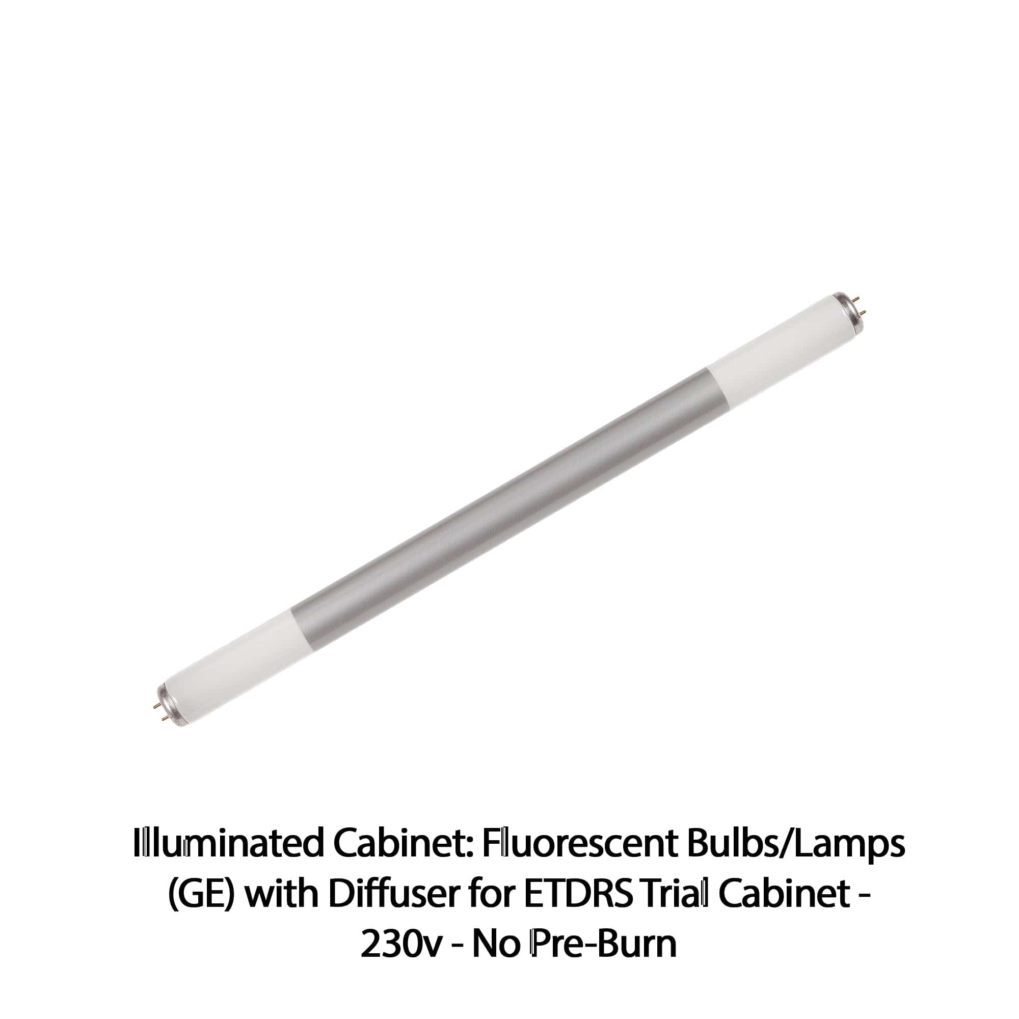 Good-Lite Illuminated Cabinet Accessories Illuminated Cabinet: Fluorescent Bulbs/Lamps (GE) with Diffuser for ETDRS® Trial Cabinet - 230v - No Pre-Burn Illuminated Cabinet: Fluorescent Bulbs/Lamps (GE) with Diffuser for ETDRS® Trial Cabinet - 230v