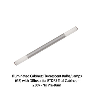 Good-Lite Illuminated Cabinet Accessories Illuminated Cabinet: Fluorescent Bulbs/Lamps (GE) with Diffuser for ETDRS® Trial Cabinet - 230v - No Pre-Burn Illuminated Cabinet: Fluorescent Bulbs/Lamps (GE) with Diffuser for ETDRS® Trial Cabinet - 230v