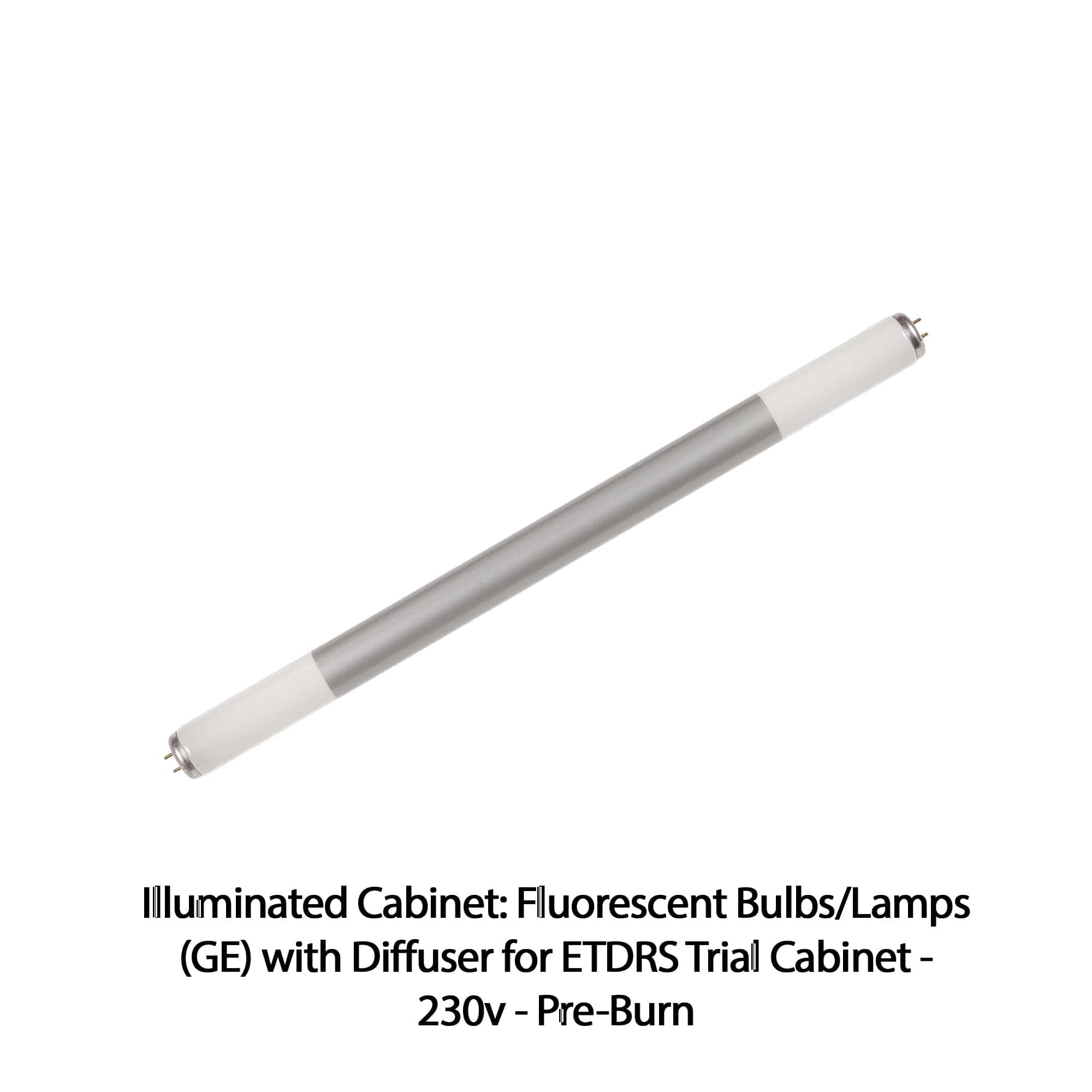 Good-Lite Illuminated Cabinet Accessories Illuminated Cabinet: Fluorescent Bulbs/Lamps (GE) with Diffuser for ETDRS® Trial Cabinet - 230v - Pre-Burn Illuminated Cabinet: Fluorescent Bulbs/Lamps (GE) with Diffuser for ETDRS® Trial Cabinet - 230v
