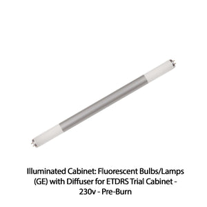 Good-Lite Illuminated Cabinet Accessories Illuminated Cabinet: Fluorescent Bulbs/Lamps (GE) with Diffuser for ETDRS® Trial Cabinet - 230v - Pre-Burn Illuminated Cabinet: Fluorescent Bulbs/Lamps (GE) with Diffuser for ETDRS® Trial Cabinet - 230v