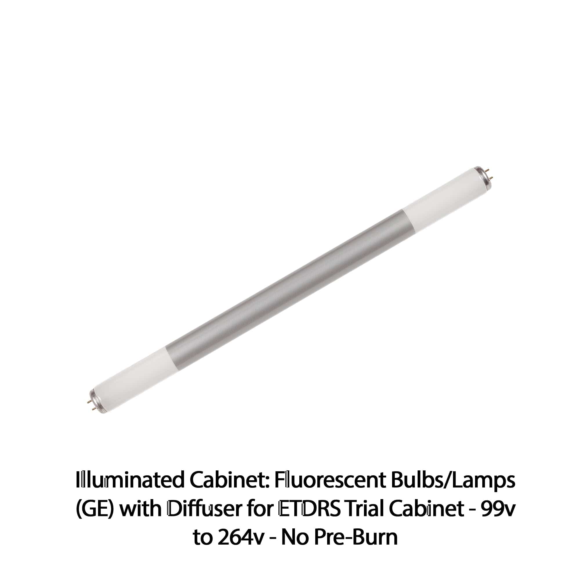 Good-Lite Illuminated Cabinet Accessories Illuminated Cabinet: Fluorescent Bulbs/Lamps (GE) with Diffuser for ETDRS® Trial Cabinet - 99v to 264v - No Pre-Burn Illuminated Cabinet: Fluorescent Bulbs/Lamps (GE) with Diffuser for ETDRS® Trial Cabinet - 99v to 264v