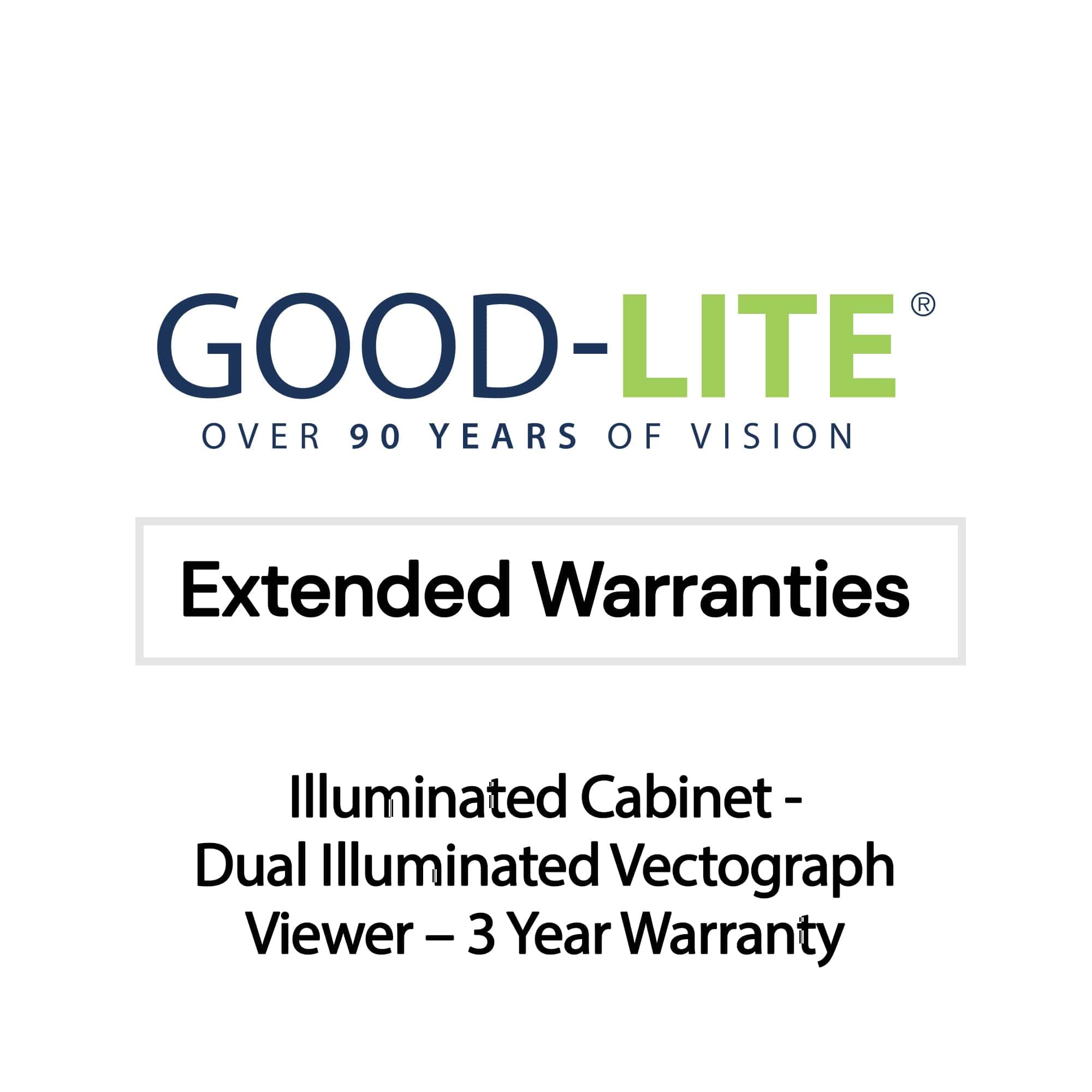 Good-Lite Illuminated Cabinets Illuminated Cabinet - Dual Illuminated Vectograph Viewer - 3 Year Warranty Good-Lite Warranties: 3 Year