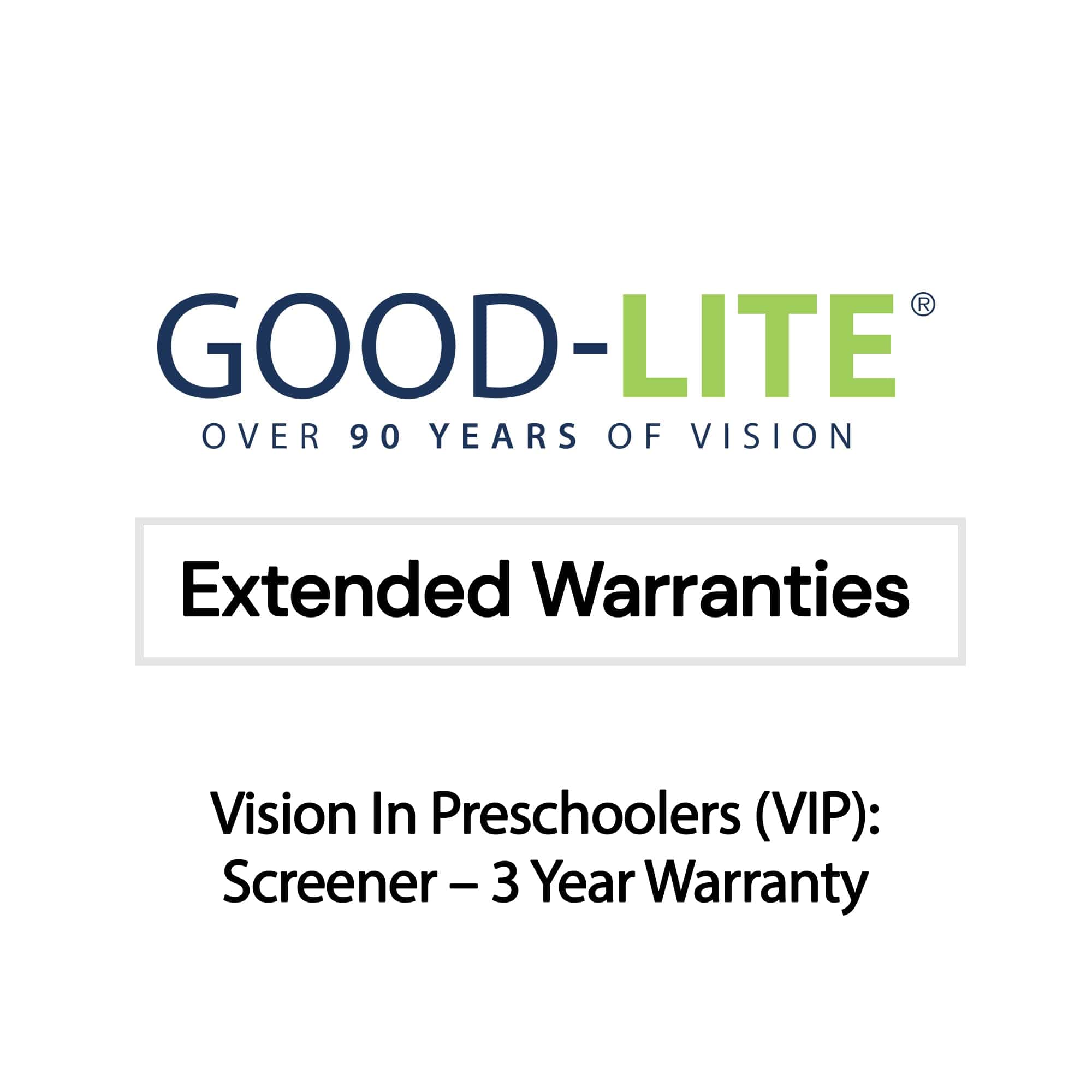 Good-Lite Illuminated Cabinets Vision In Preschoolers (VIP): Screener - 3 Year Warranty Good-Lite Warranties: 3 Year