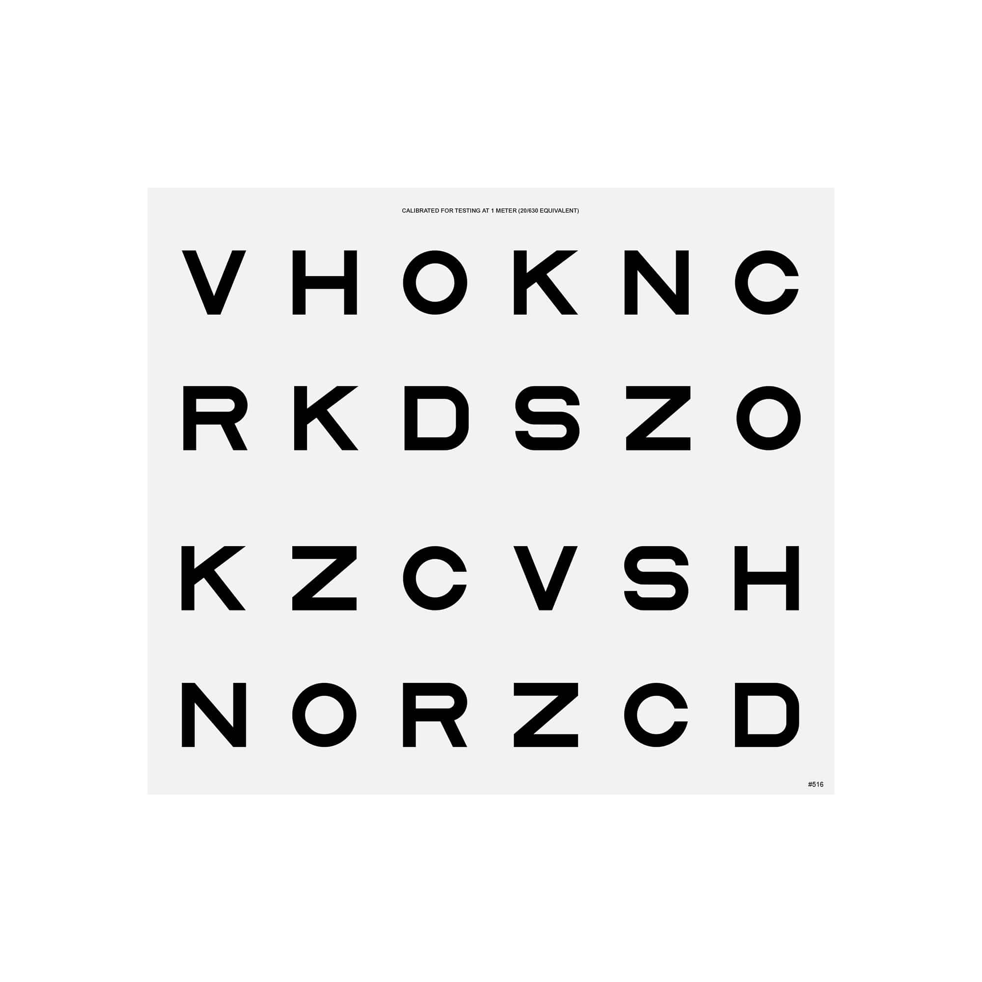 Good-Lite Illuminated Charts Chart(Contrast): CSV-1000®LV-V Low Vision - Random Order 1 (8ft/2.4m) Chart(Contrast): CSV-1000®LV - Low Vision (8ft/2.4m)