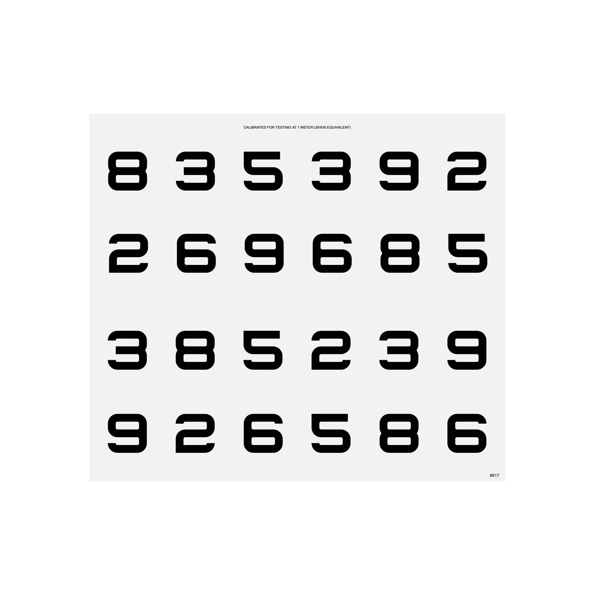 Good-Lite Illuminated Charts Chart(Contrast): CSV-1000®RN-8 Low Vision - Random Order 1 (8ft/2.4m) Chart(Contrast): CSV-1000®RN - Low Vision (8ft/2.4m)