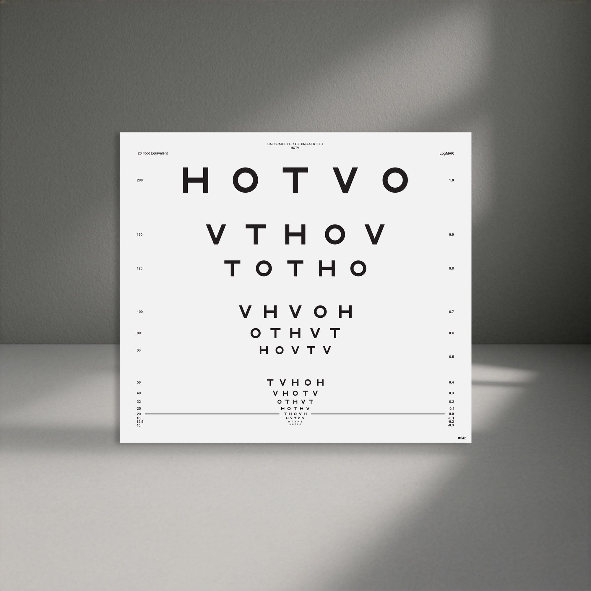 Good-Lite Illuminated Charts Chart(Distance): CSV-1000®HOTV  - HOTV (8ft/2.4m)
