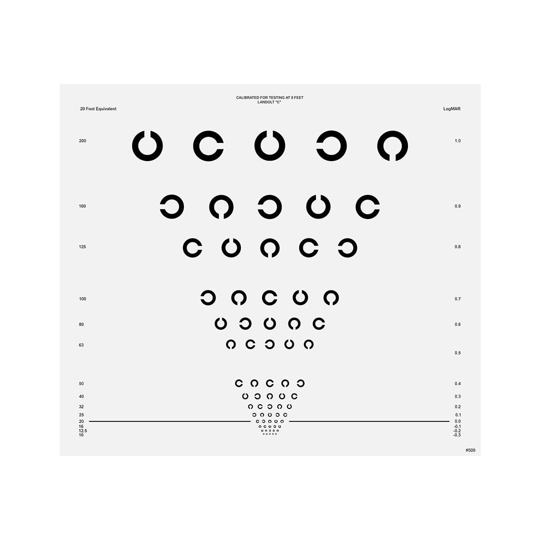Good-Lite Illuminated Charts Chart(Distance): CSV-1000®LandoltC  - Landolt "C" (8ft/2.4m)