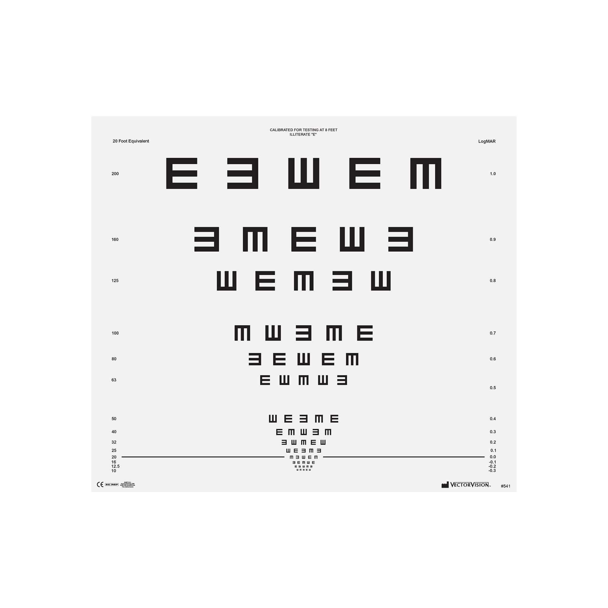 Good-Lite Illuminated Charts Chart(Distance): CSV-1000®TumE  - Tumbling E (8ft/2.4m)