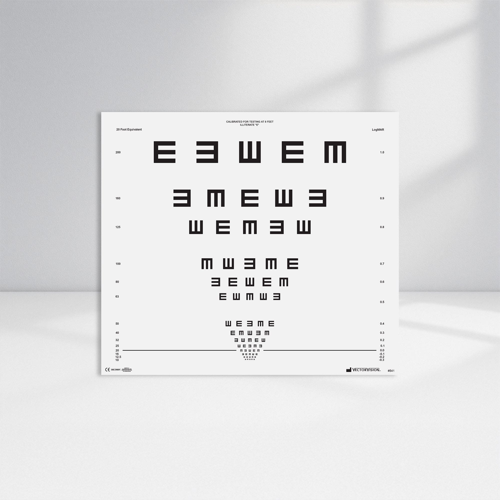 Good-Lite Illuminated Charts Chart(Distance): CSV-1000®TumE  - Tumbling E (8ft/2.4m)