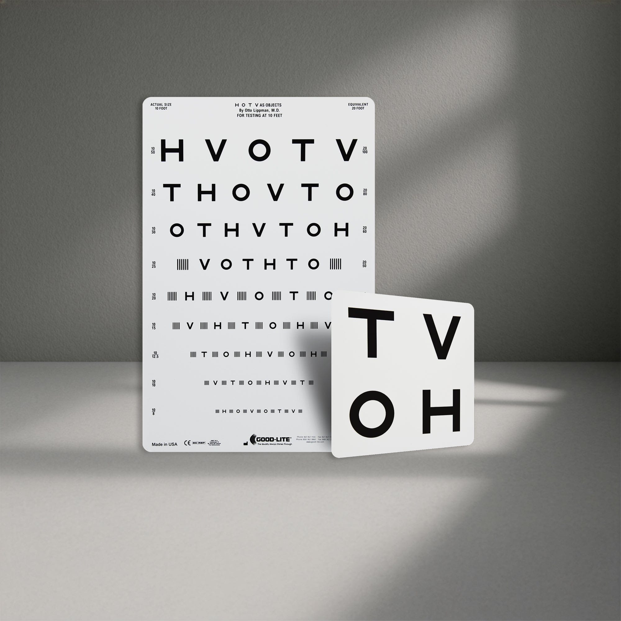 Good-Lite Illuminated Charts Chart(Distance): ESV1200™ and ESV1500™ - HOTV Crowded (10ft/3m)