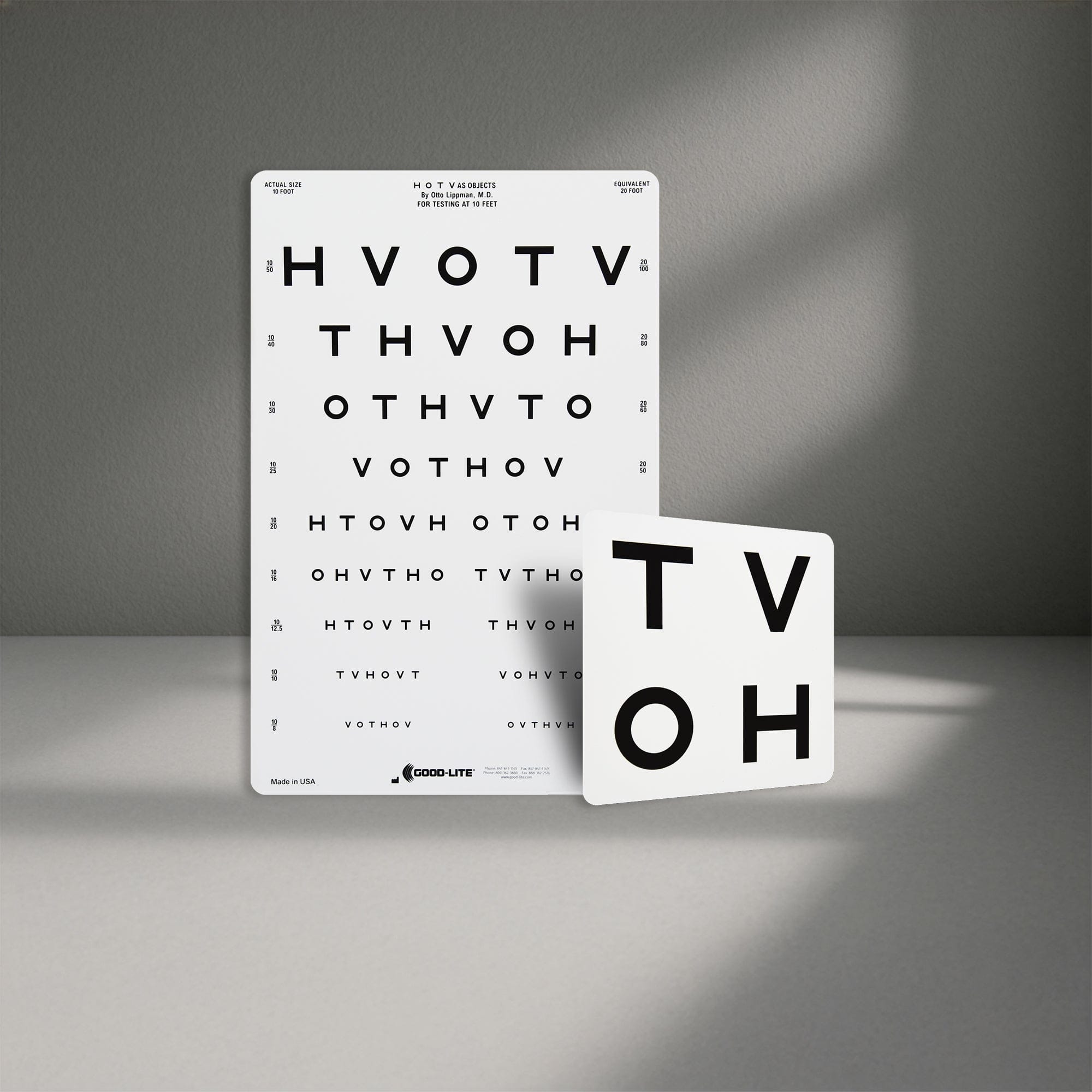 Good-Lite Illuminated Charts Chart(Distance): ESV1200™ and ESV1500™ - HOTV Linear Spaced (10ft/3m)