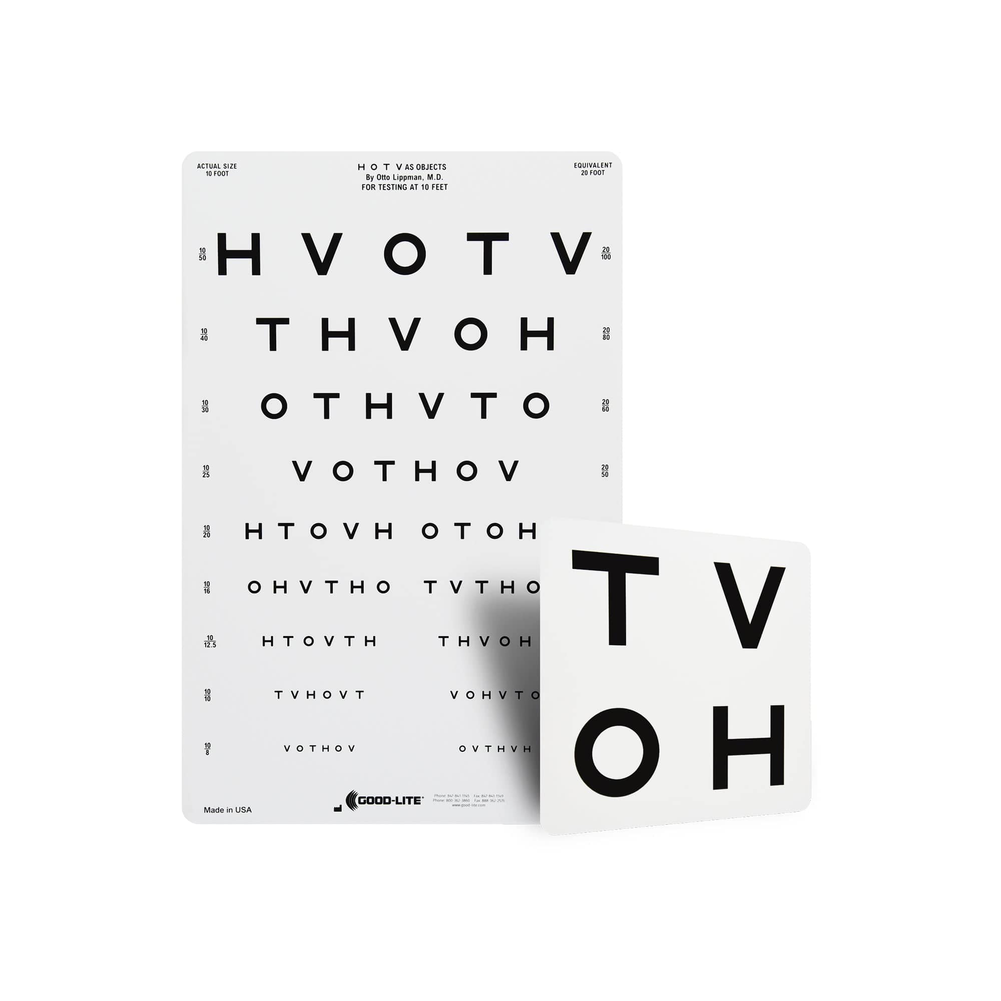 Good-Lite Illuminated Charts Chart(Distance): ESV1200™ and ESV1500™ - HOTV Linear Spaced - Chart Set (10ft/3m) Chart(Distance): ESV1200™ and ESV1500™ - HOTV Linear Spaced (10ft/3m)