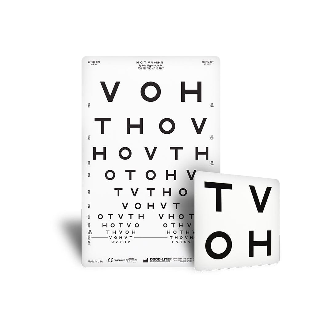 Good-Lite Illuminated Charts Chart(Distance): ESV1200™ and ESV1500™ - HOTV Pediatric - Chart Set (10ft/3m) Chart(Distance): ESV1200™ and ESV1500™ - HOTV Pediatric (10ft/3m)