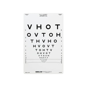 Good-Lite Illuminated Charts Chart(Distance): ESV1200™ and ESV1500™ - HOTV Proportionally Spaced - Chart Only (10ft/3m) Chart(Distance): ESV1200™ and ESV1500™ - HOTV Propotionally Spaced (10ft/3m)
