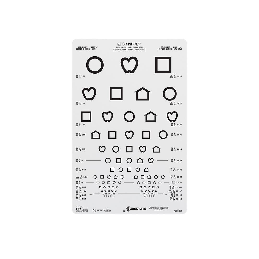 Good-Lite Illuminated Charts Chart(Distance): ESV1200™ and ESV1500™ - LEA SYMBOLS® - Chart Only (10ft/3m) Chart(Distance): ESV1200™ and ESV1500™ - LEA SYMBOLS®