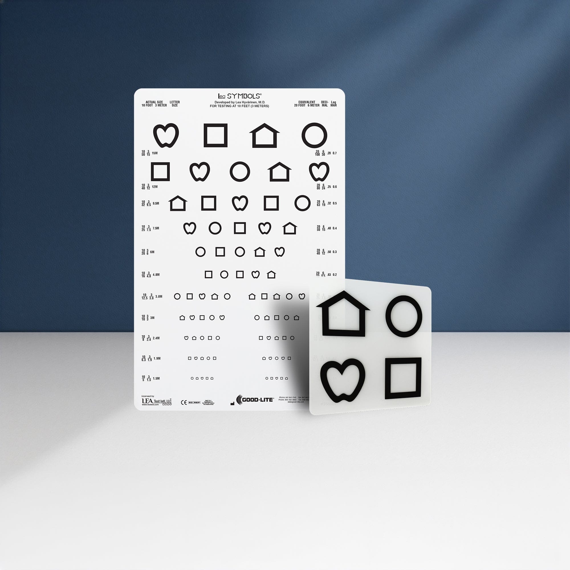 Good-Lite Illuminated Charts Chart(Distance): ESV1200™ and ESV1500™ - LEA SYMBOLS® Linear Spaced