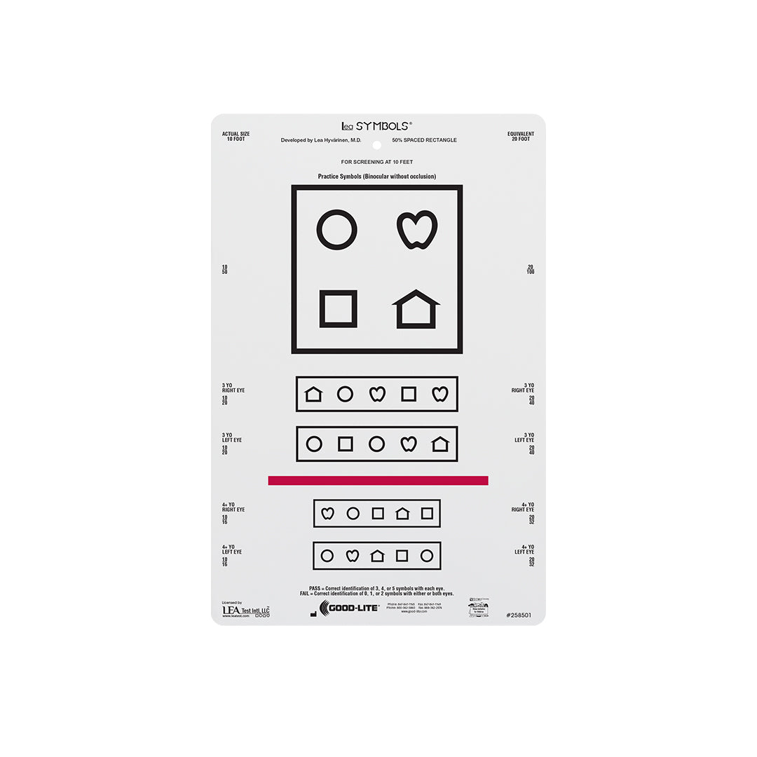 Good-Lite Illuminated Charts Chart(Distance): ESV1200™ and ESV1500™ - WVU - Chart Only (10ft/3m) Chart(Distance): ESV1200™ and ESV1500™ - WVU