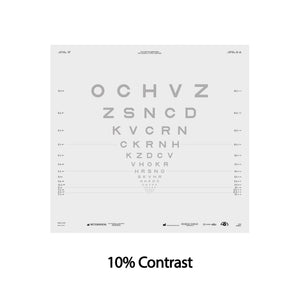 Good-Lite Illuminated Charts Chart(Distance): ESV3000™ and ESC2000™ - ETDRS - Sloan Letter Low Contrast - 10% Contrast (10ft/3m) ETDRS Sloan Letter Low Contrast Eye Chart for ESV3000™ & ESC2000™ – 10 ft / 3 m