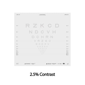 Good-Lite Illuminated Charts Chart(Distance): ESV3000™ and ESC2000™ - ETDRS - Sloan Letter Low Contrast - 2.5% Contrast (10ft/3m) ETDRS Sloan Letter Low Contrast Eye Chart for ESV3000™ & ESC2000™ – 10 ft / 3 m