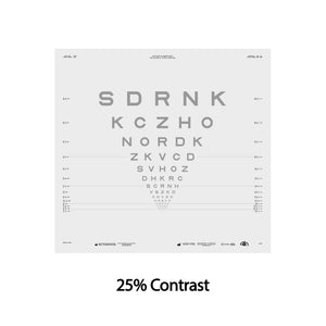 Good-Lite Illuminated Charts Chart(Distance): ESV3000™ and ESC2000™ - ETDRS - Sloan Letter Low Contrast - 25% Contrast (10ft/3m) ETDRS Sloan Letter Low Contrast Eye Chart for ESV3000™ & ESC2000™ – 10 ft / 3 m