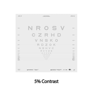 Good-Lite Illuminated Charts Chart(Distance): ESV3000™ and ESC2000™ - ETDRS - Sloan Letter Low Contrast - 5% Contrast (10ft/3m) ETDRS Sloan Letter Low Contrast Eye Chart for ESV3000™ & ESC2000™ – 10 ft / 3 m