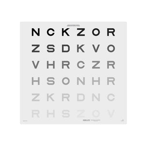 Good-Lite Illuminated Charts Chart(Distance): ESV3000™ and ESC2000™ - Evans Letter Low Contrast Test (ELCT) - Chart 1 (39"/1m) Evans Letter Contrast Test (ELCT) for ESV3000™ and ESC2000™